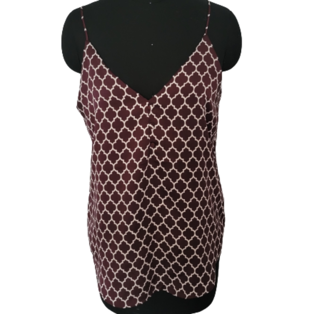 Express Geometric Camisole Lined Top